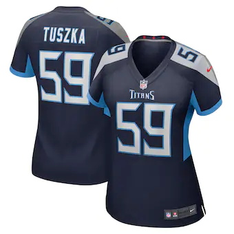 womens nike derrek tuszka navy tennessee titans game player